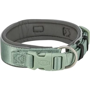 PREMIUM obojek EXTRA široký, šalvěj/grafit S-M: 33-42 cm/35 mm